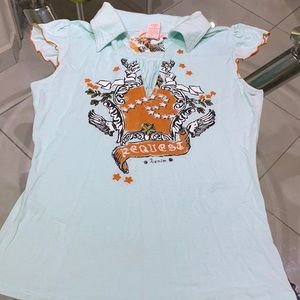 Request- Short sleeve light blue top